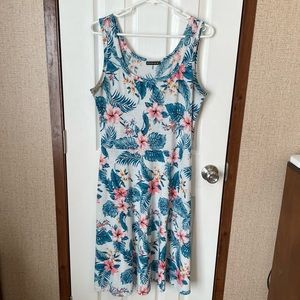 Light Floral Tropical Spring Tank Dress